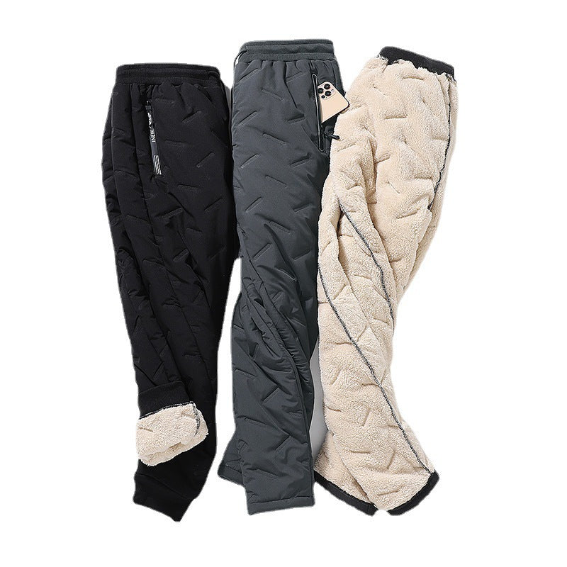 Men's Padded Cotton & Cashmere Trousers