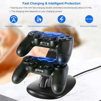 Dual PS4 Controller Charging Dock | Fast Charger for PS4 Pro & Slim Charging Dock Station Dual Micro USB Cha | Ectron Online
