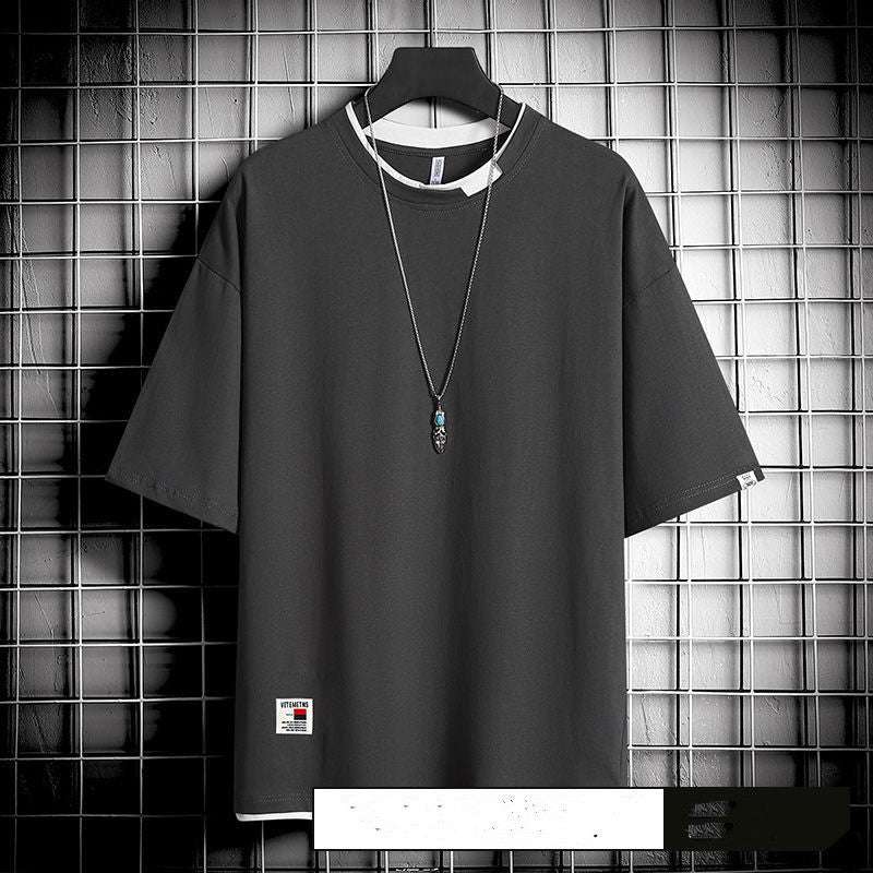 Men’s Hong Kong Style Loose T-Shirt – Trendy Casual Streetwear Hong Kong style loose T-shirt men | Ectron Online