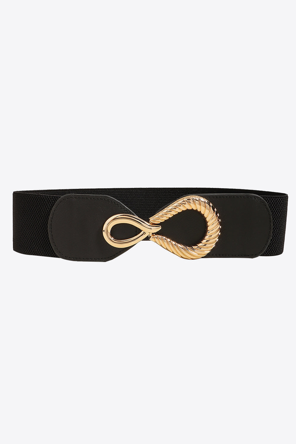 Ribbed Alloy Buckle Elastic Belt Belt | Ectron Online