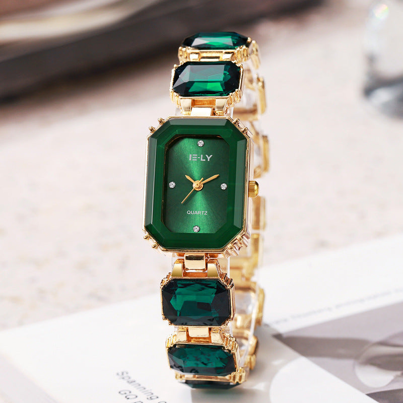 Niche Colorful Steel Belt Square Watch Colorful Niche High-grade Steel Belt Squ | Ectron Online