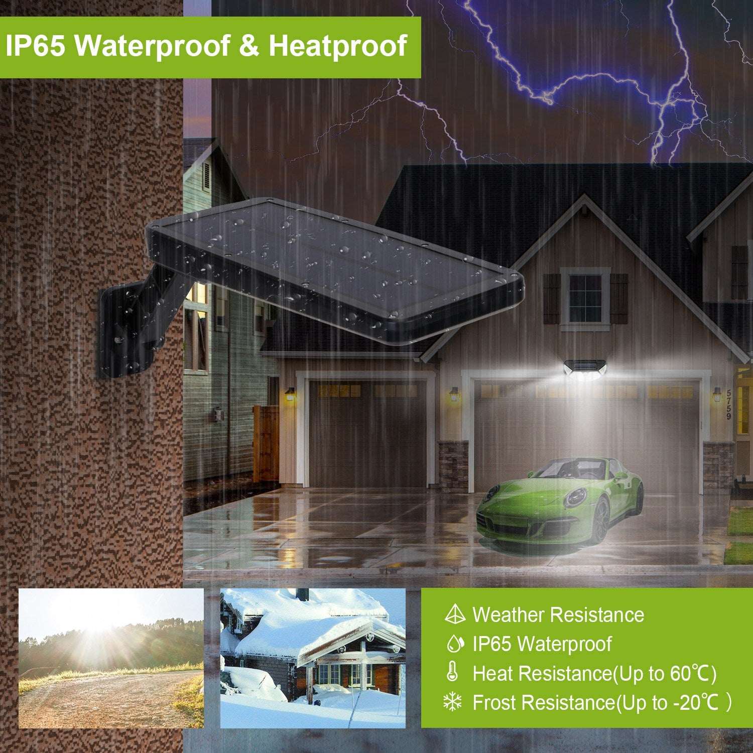 60 LED Solar Wall Light - Outdoor PIR Motion Sensor Security Lamp Solar Wall Light Outdoor 60LEDs PIR Moti | Ectron Online