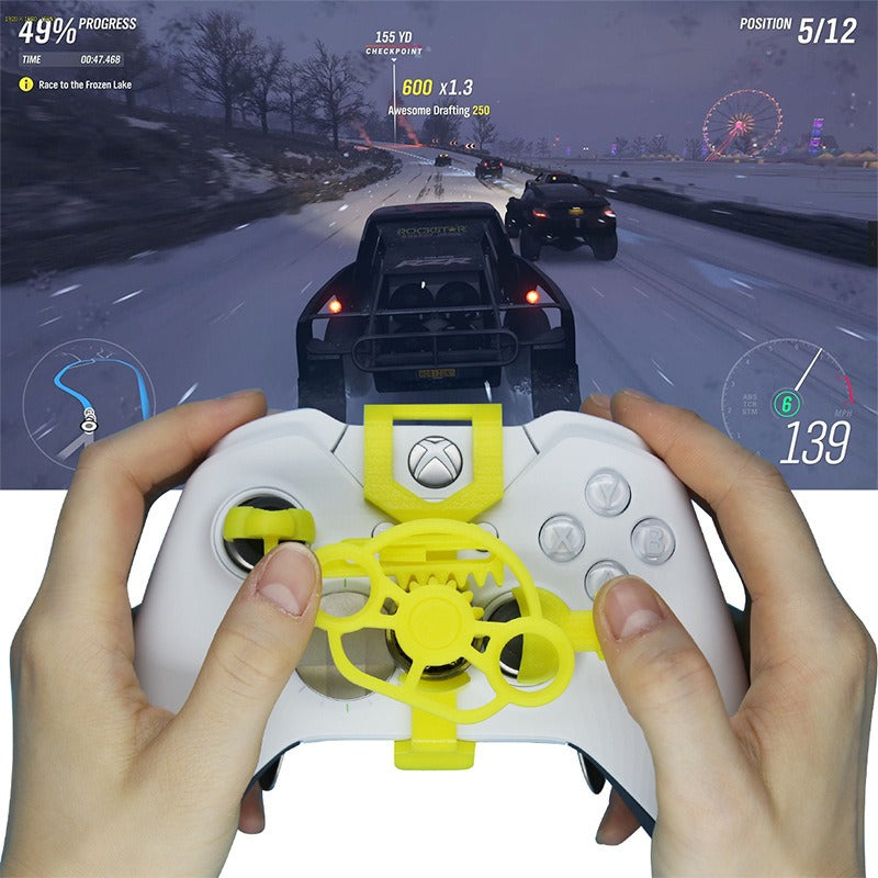 PC racing game controller, steering wheel simulator, Xbox One SX Elite, Eurocard Horizon