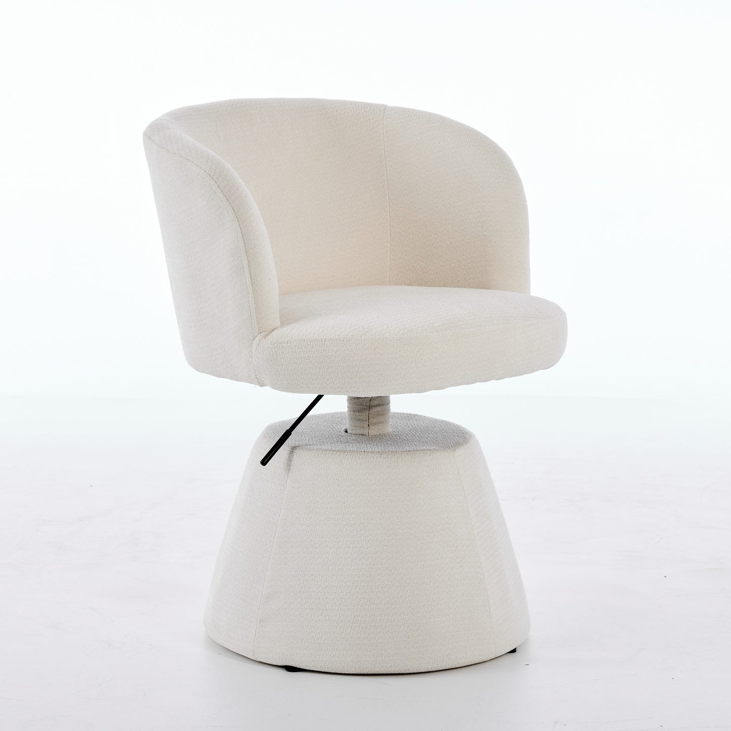 Swivel Chenille Bar Stool - Adjustable Height Vanity & Dining Chair