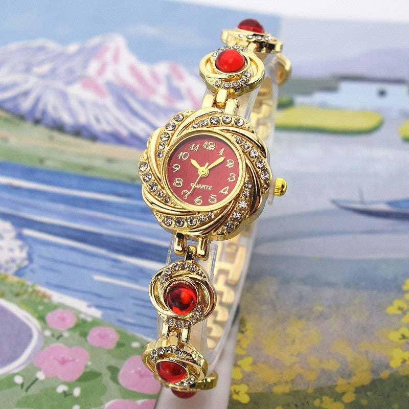 Chalcedony Diamond Light Luxury Bracelet Watch Chalcedony Women's Diamond Light Luxury | Ectron Online