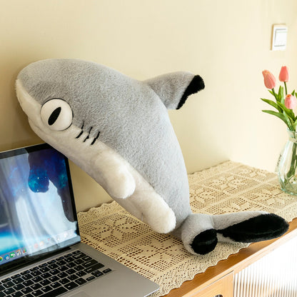 Creative Shark Cat Pillow Plush Toy Cute Comforting Doll Children's Large Sleeping Legs Birthday Gift