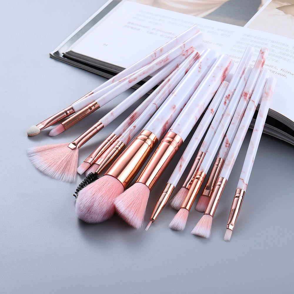 15 Marbled Design Makeup Brushes Set 15 Marbled Design Makeup Brushes Set | Ectron Online