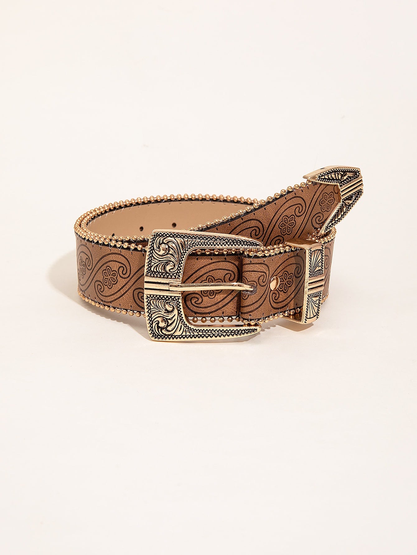 Retro Pattern PU Western Belt Retro Pattern PU Belt Western Style Wome | Ectron Online