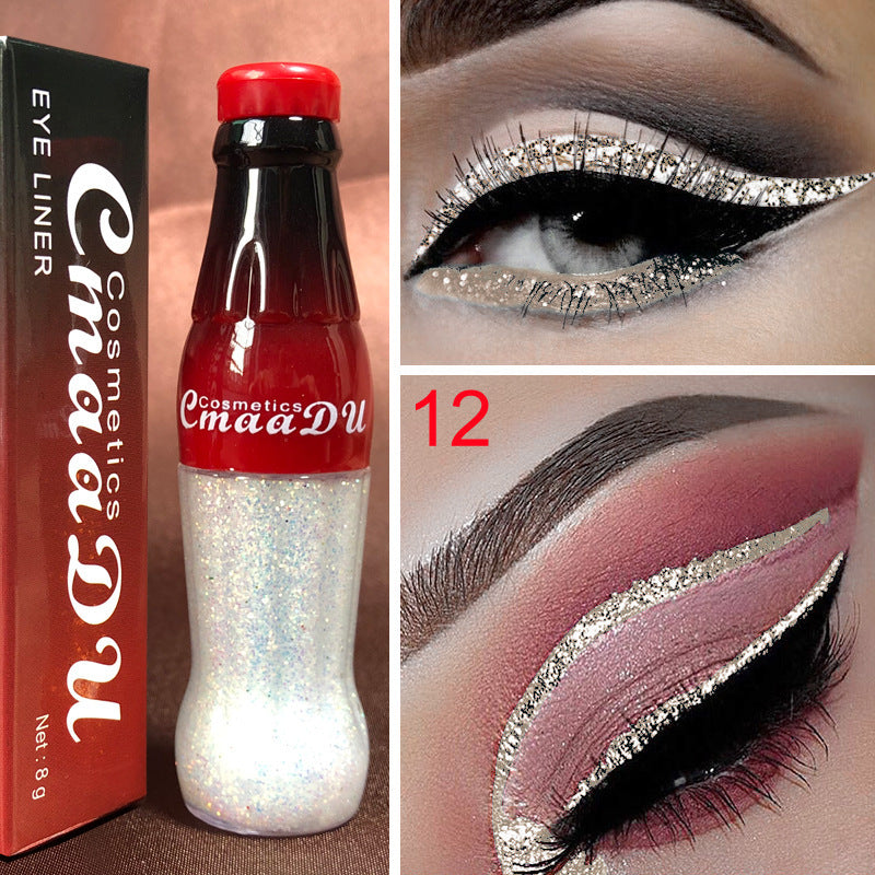 CmaaDu Color Glitter Glitter Glitter Liquid Eyeliner