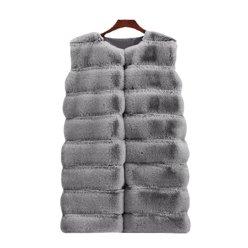 Long Faux Fur Vest