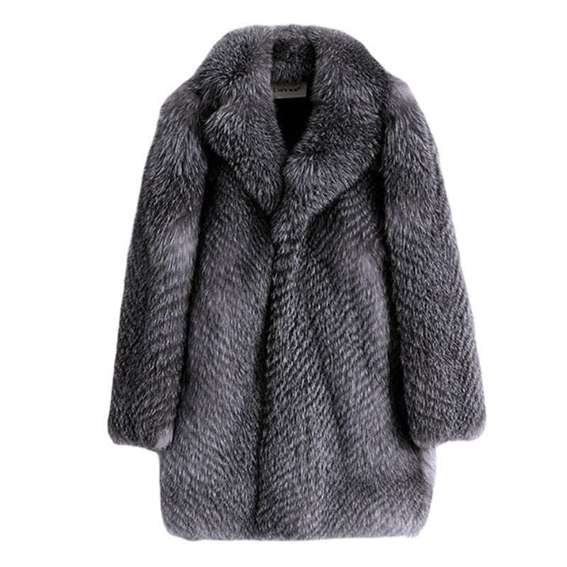 Men's Faux Fox Fur Coat