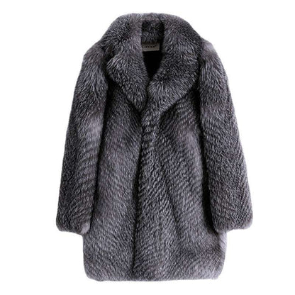 Men's Faux Fox Fur Coat