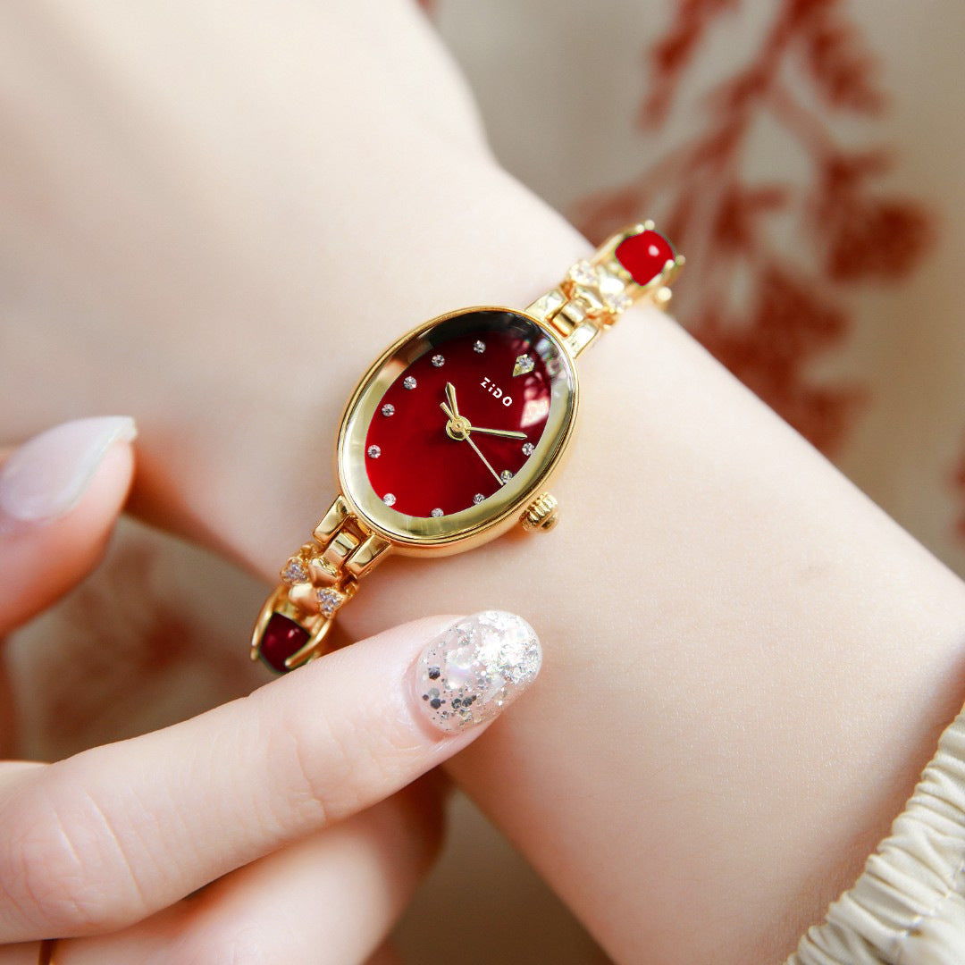 Simple | Elegant Quartz Diamond | Watch for Women Simple Fashion Temperament Entry Lux Quartz Diamond Waterproof Women's Wrist Watch | Ectron Online