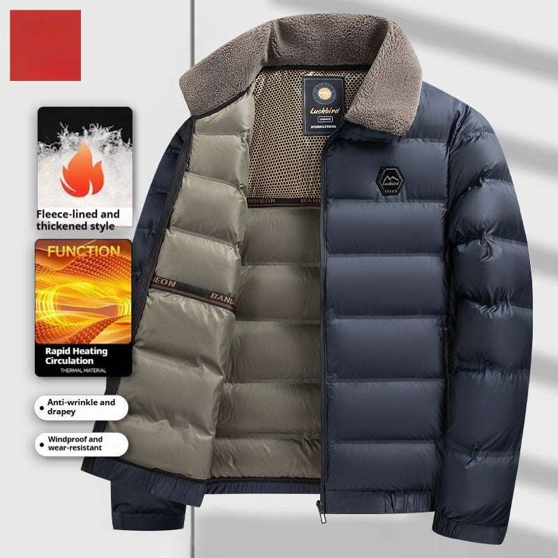 Men's Winter Business Casual Coat with Lapels & Fur Collar Men's Winter Business Casual Lapels Fur | Ectron Online