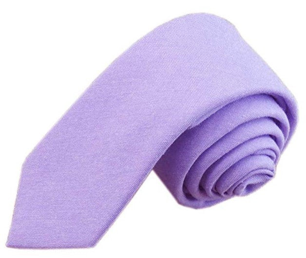 6cm Solid Color Tie - Cotton Linen Blend Men's Tie | Ectron Online