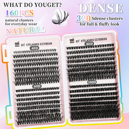 32-Row Cluster Eyelash Book - 640 Segmented DIY Lash Extension Set 32 Rows Of Eyelashes Book Cluster 640 Se | Ectron Online