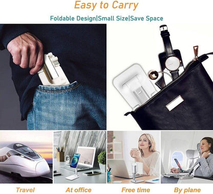 Foldable Desktop Phone & Tablet Stand - Adjustable Height Holder Cell Phone Stand Desktop Holder Tablet S | Ectron Online