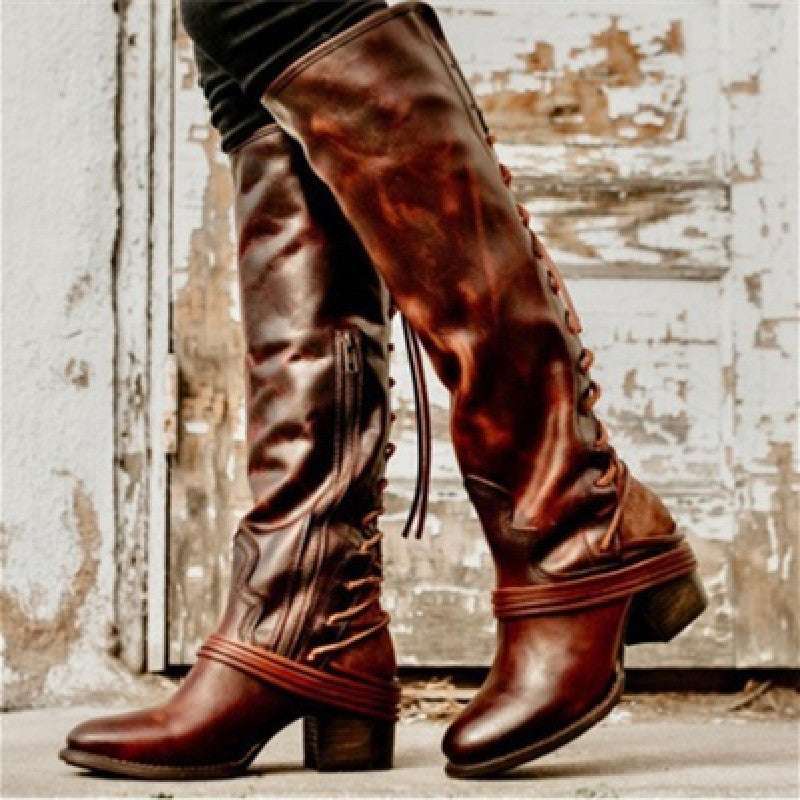 Fashion Personality All-match Color Matching Women's Boots Fashion Personality All-match Color Matc | Ectron Online