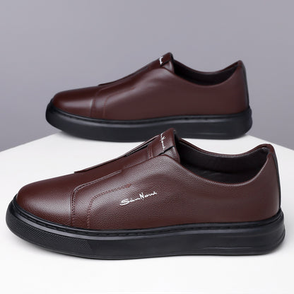 Casual And Comfortable Breathable Non-slip Trendy Soft Bottom Rubber Round Toe Flat Heel Slip-on Shoes