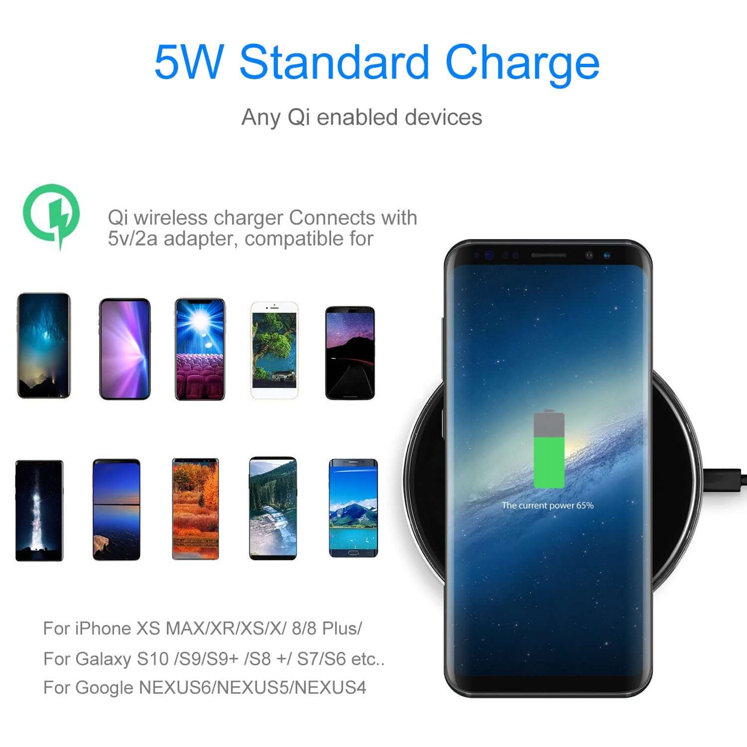 Qi-Certified Ultra-Slim Wireless Charger 1Pc Wireless Charger Qi-Certified Ultra- | Ectron Online