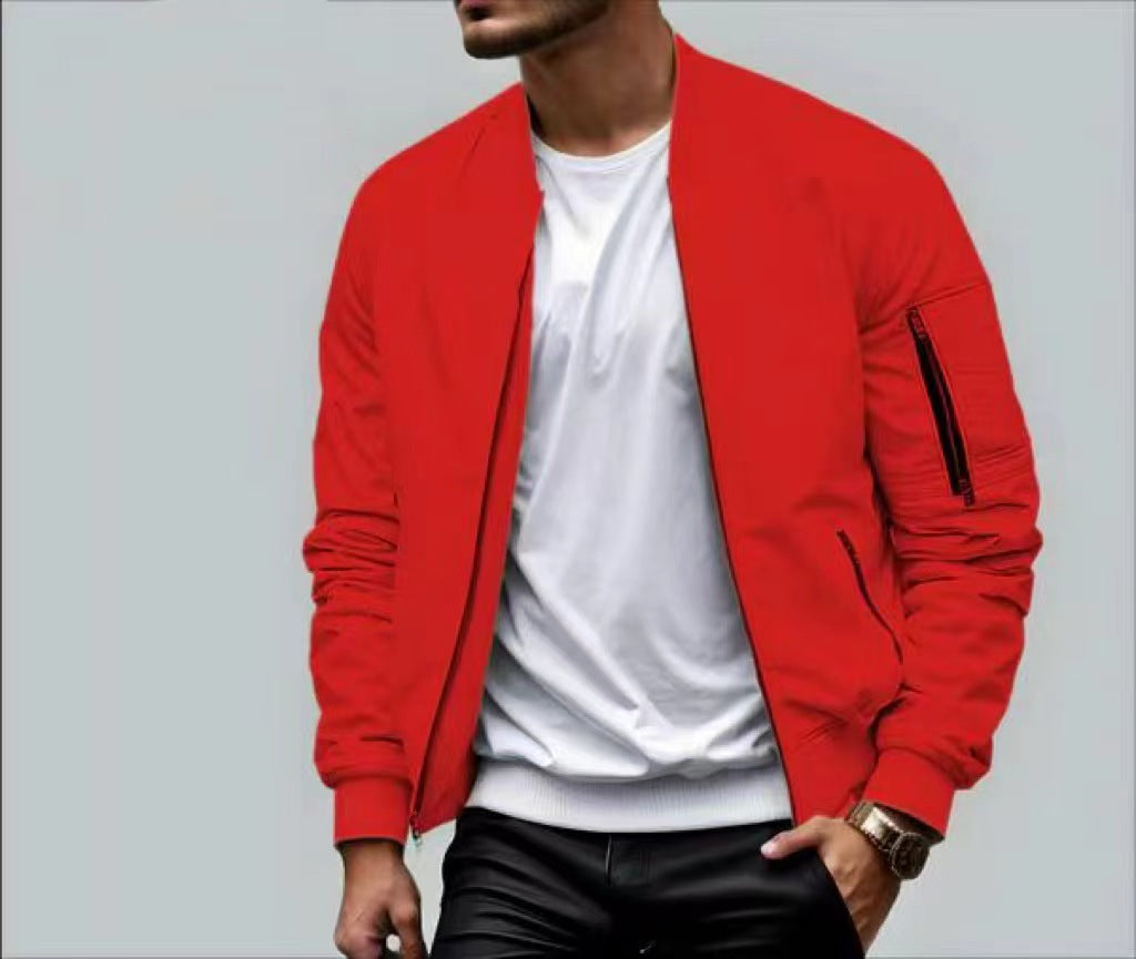 Men's Casual Bomber Jacket Men's Casual Baseball Jacket Spring And | Ectron Online
