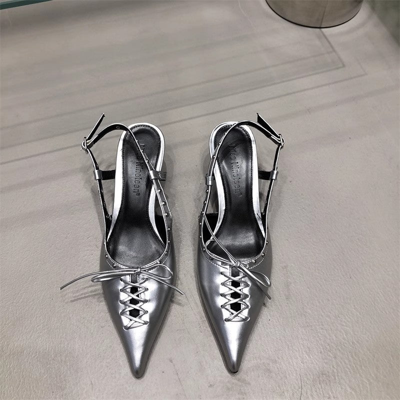 Women’s Bandage Bow Sandals – Elegant Temperament Style Women's Temperament Bandage Bow Toe Sand | Ectron Online
