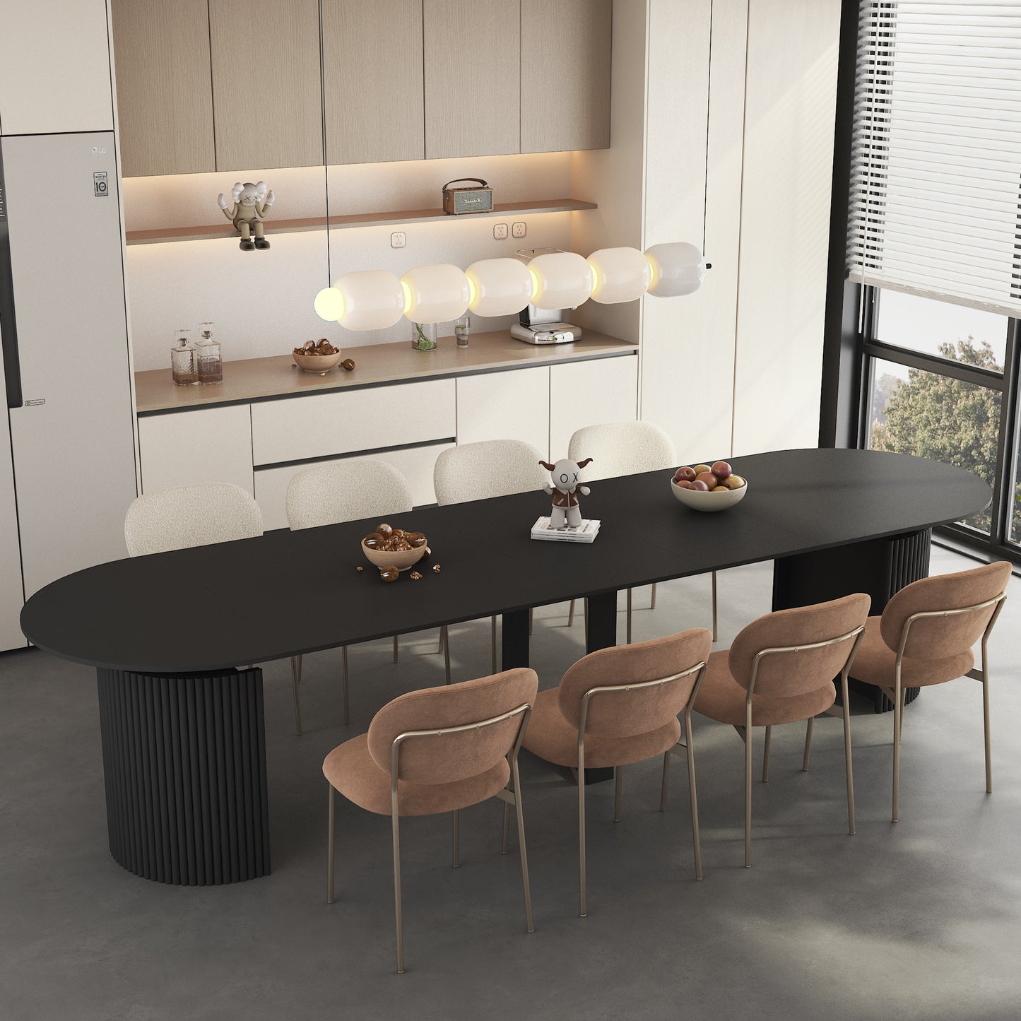 Extendable Foldable Dining Table - 1 to 10 People Expandable Table