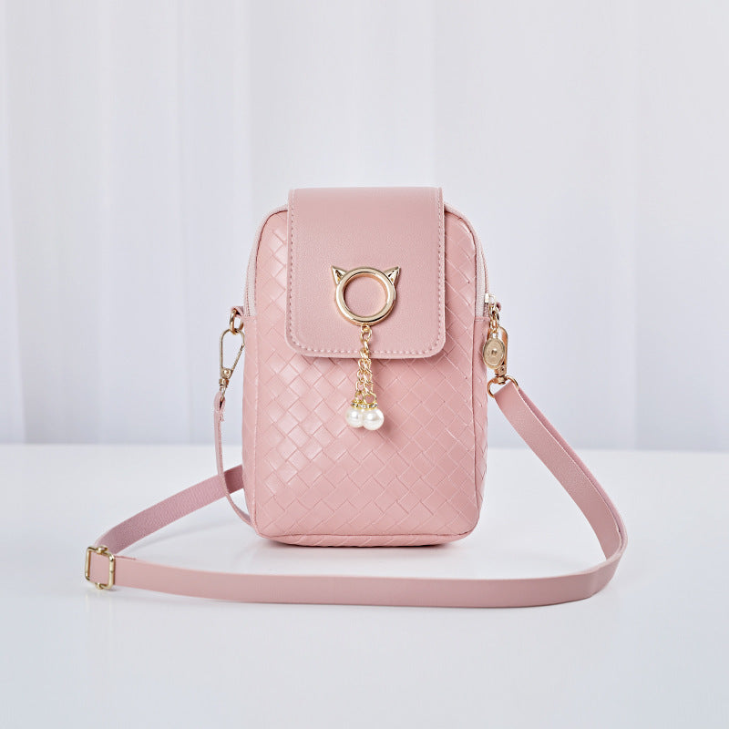 Mobile Phone Bag for Women Mobile Phone Bags Women Woven Pearl Tass | Ectron Online