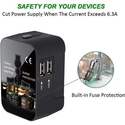 Universal All-in-One Travel Adapter with USB-C | Worldwide Charger Travel Adapter With USB C, Universal All | Ectron Online