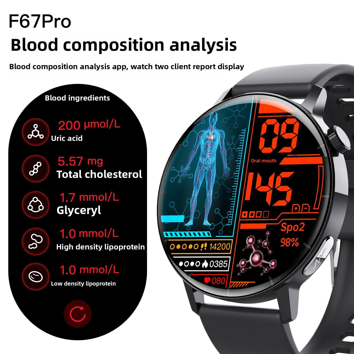 Smart Watch Health Manager | Non-Invasive Blood Glucose & ECG Monitor