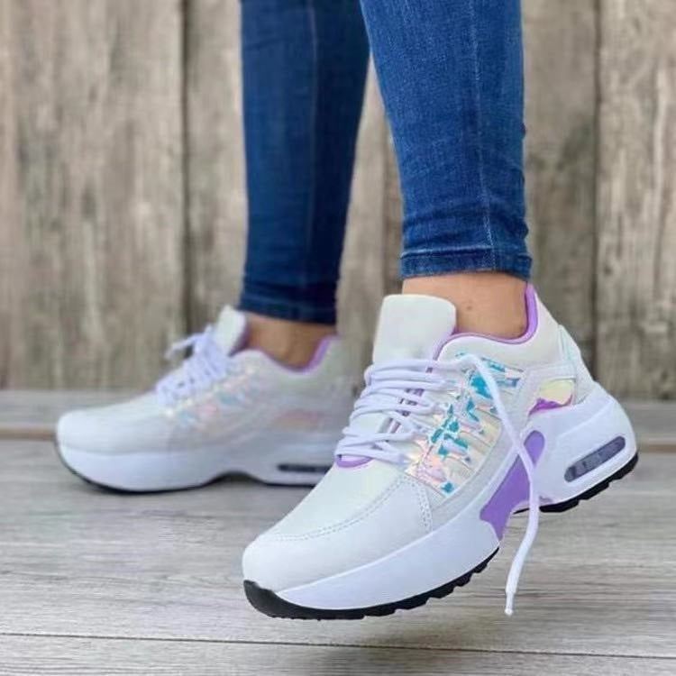 Lace Up Sneakers Women Wedge Heel Running Sports Shoes Lace Up Sneakers Women Wedge Heel Runnin | Ectron Online