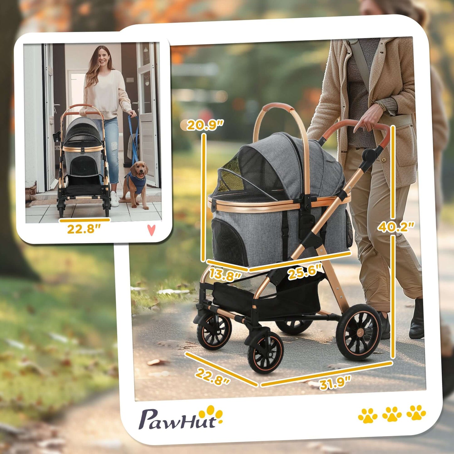 3-in-1 Dog Stroller with Detachable Cabin 3 In 1 Dog Stroller With Detachable Cabi | Ectron Online