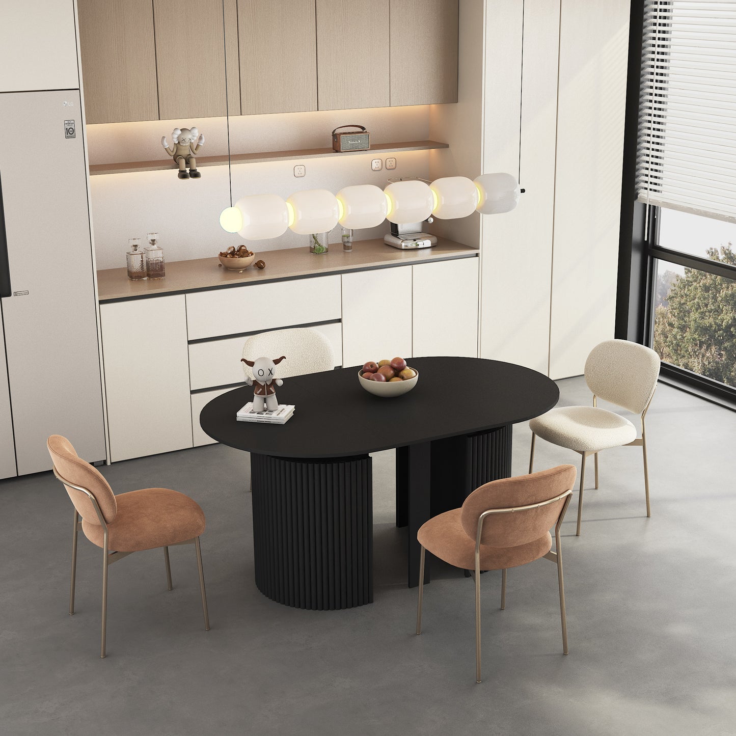 Extendable Foldable Dining Table - 1 to 10 People Expandable Table
