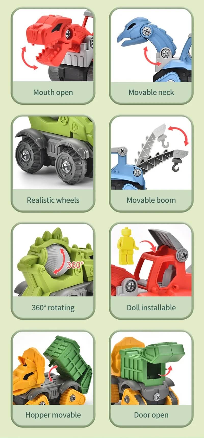 5-Pack Take Apart Dinosaur Toys with Electric Drill 5 Pack Take Apart Dinosaur Set With Elec | Ectron Online