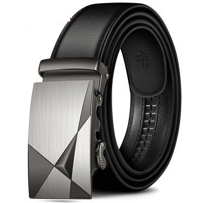 Lengthen Popular Classic Glossy Black Men's Automatic Buckle Belt