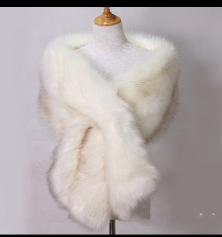 Elegant, Floor-Length Faux Fur Bridal Dress Outerwear & Jackets | Ectron Online