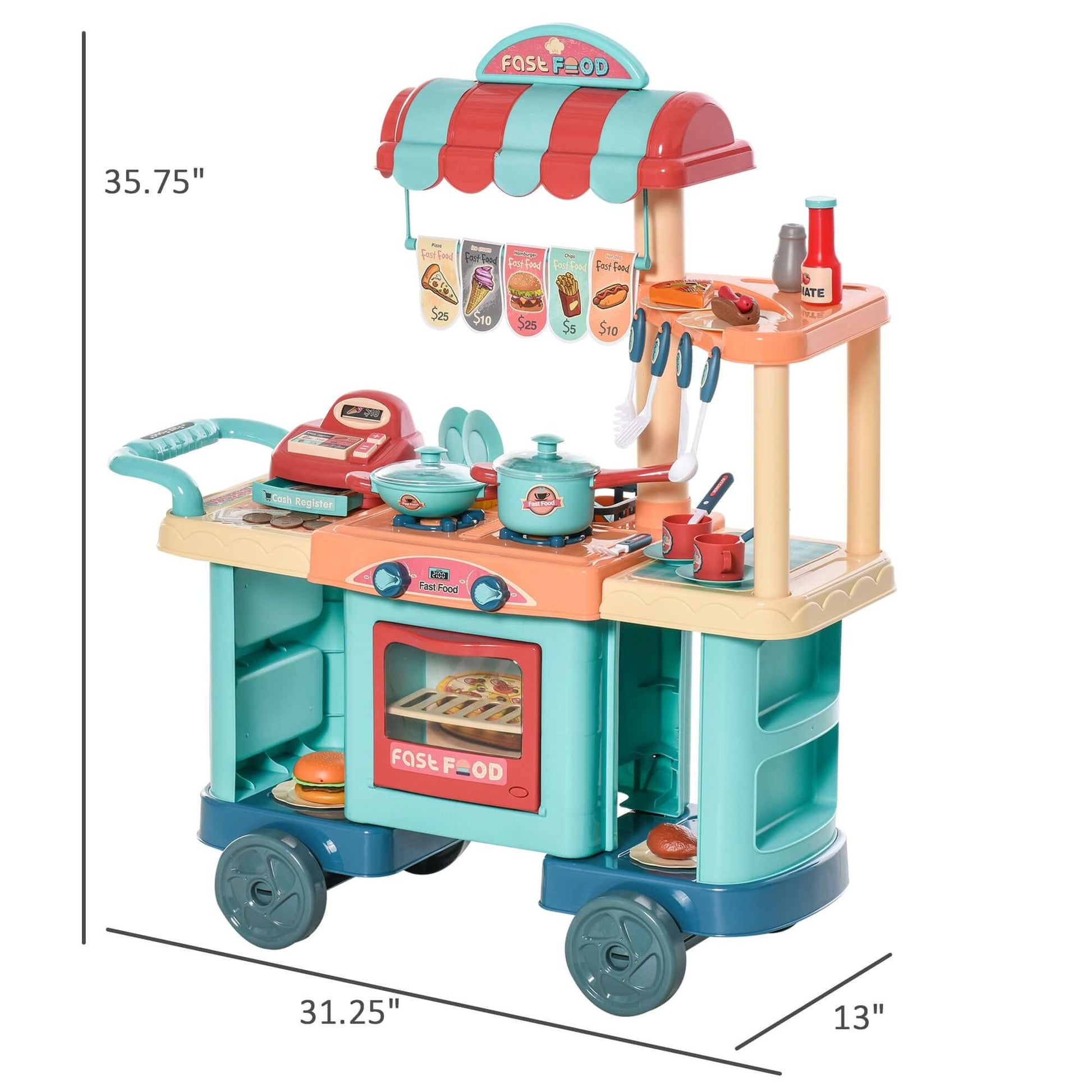 Kids Kitchen Food Stand Kids Kitchen Food Stand with Play Food | Ectron Online