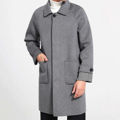 Men's Reversible Wool Mid-Length Coat