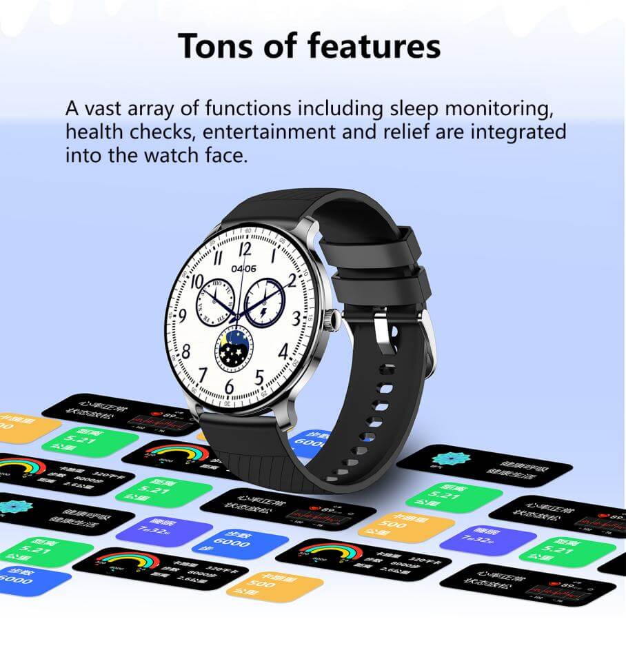 Ultra Slim Smartwatch with 1.43" AMOLED Display Ultra Slim Smart Watch For Men Women, 1. | Ectron Online
