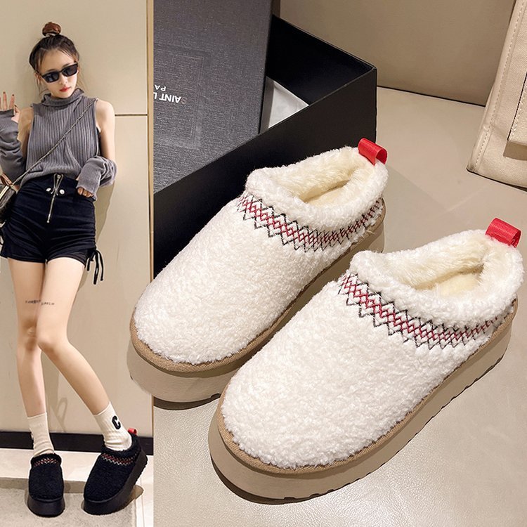 Women’s Platform Low-top Slip-on Snow Boots – Cotton Shoes Women's Platform Low-top Slip-on Snow Bo | Ectron Online