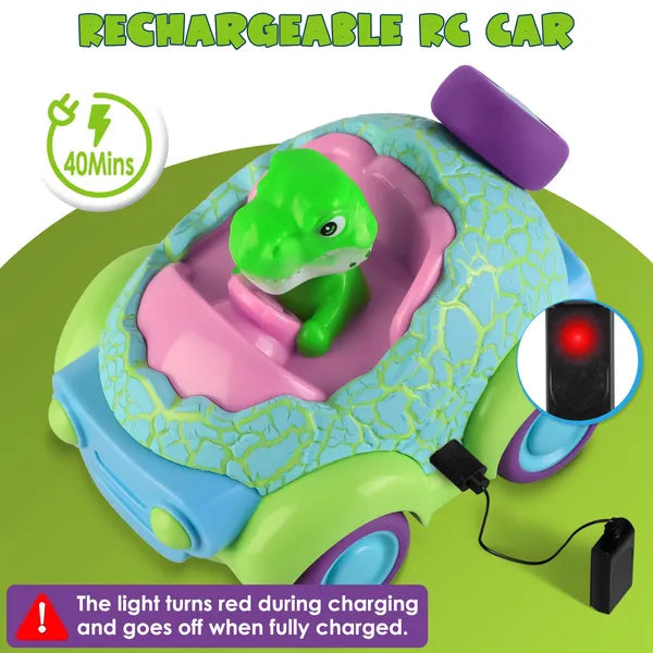 2-Pack Dinosaur Remote Control Cars