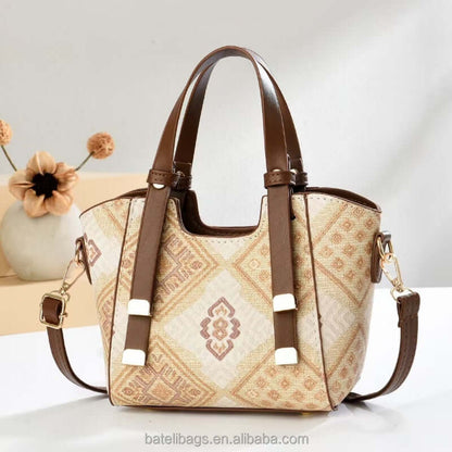 Monogram Boston Pillow Bag - Luxury Jacquard Embroidered Handbag New Model Monogram Boston Pillow Bag - W | Ectron Online