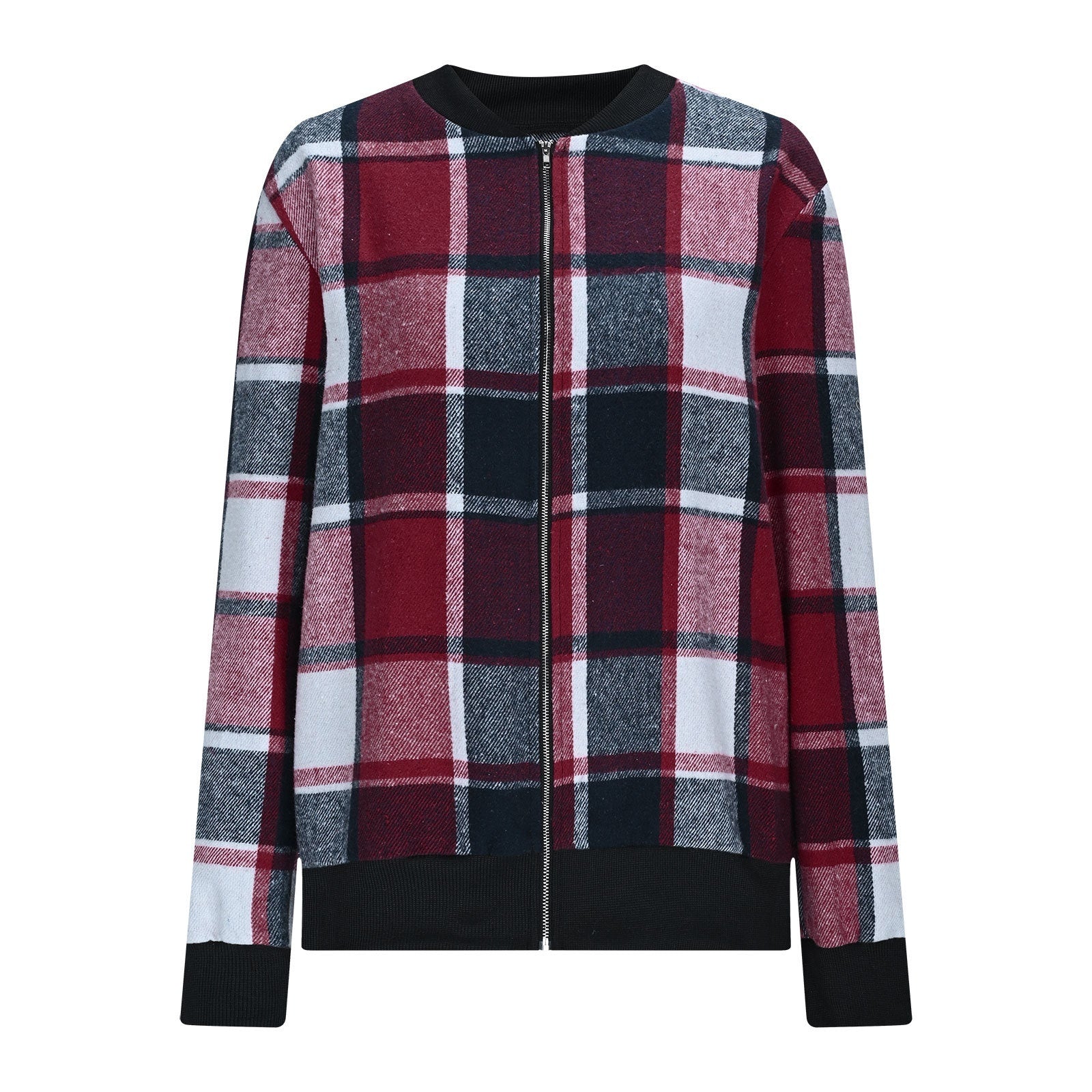 European & American Plaid Baseball Jacket - Autumn/Winter Style European And American Autumn And Winter | Ectron Online