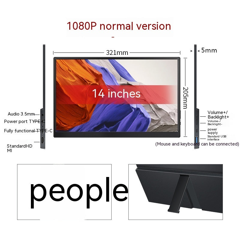 Touch Portable Monitor for Phone, Laptop & Gaming Touch Portable Monitor Mobile Phone Comp | Ectron Online