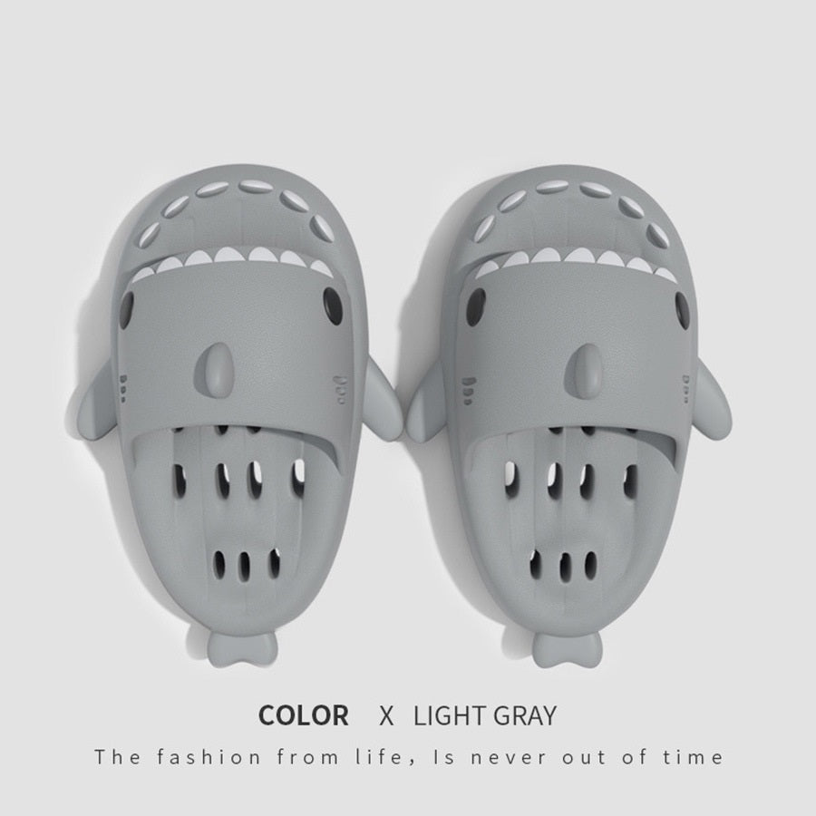 Shark Slippers With Drain Holes Shower Shoes For Women Quick Drying Eva Pool Shark Slides Beach Sandals With Drain Holes Shark Slippers With Drain Holes Shower S | Ectron Online