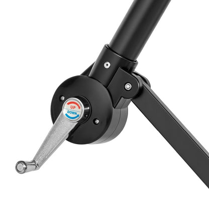 Umbrella lift switch with up/down control on black pole base