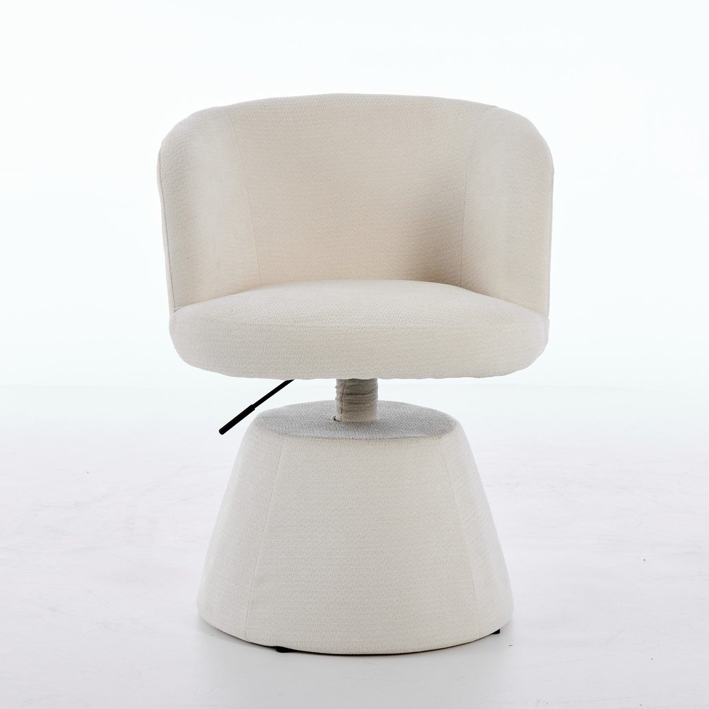 Swivel Chenille Bar Stool - Adjustable Height Vanity & Dining Chair