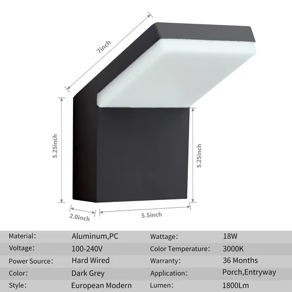 Inowel Outdoor LED Wall Sconce Inowel Wall Light Outdoor LED Wall Mount | Ectron Online
