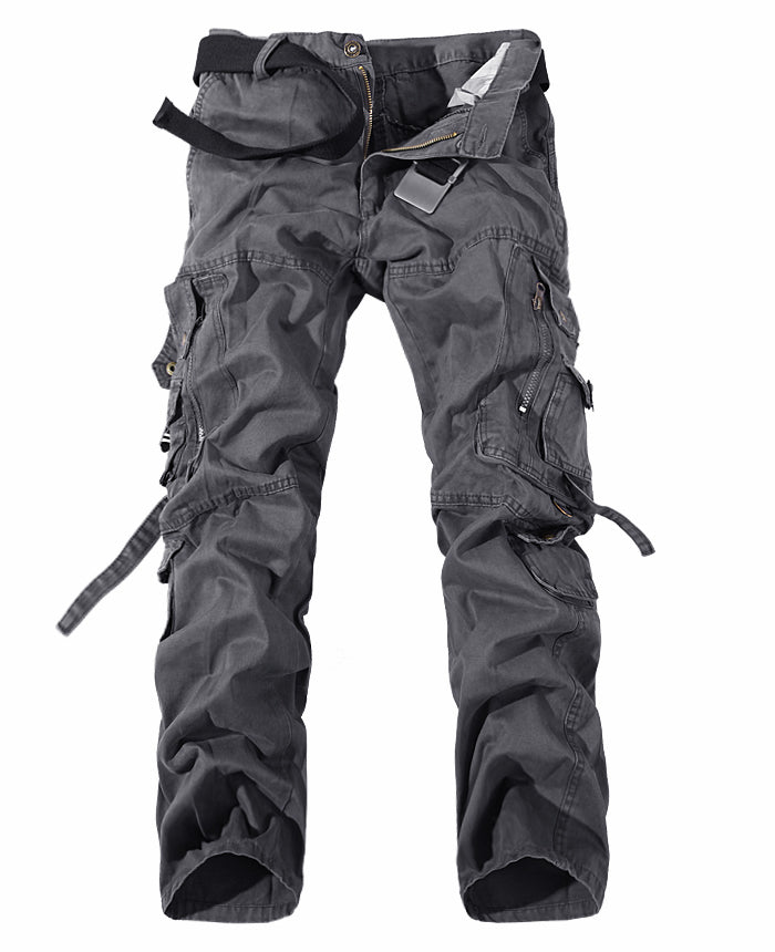 Men's Multi-Pocket Washed Cargo Pants