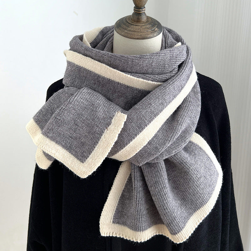 Color Matching Scarf Knitted Wool Scarf Color Matching Scarf Knitted Wool Scarf | Ectron Online